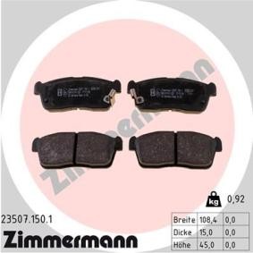 Comprar Juego de pastillas de freno de ZIMMERMANN 23507.150.1 a bajo precio de 37,07 €