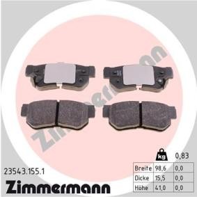 Køb Bremseklodser af ZIMMERMANN 23543.155.1 til den lave pris 343,02 DKK