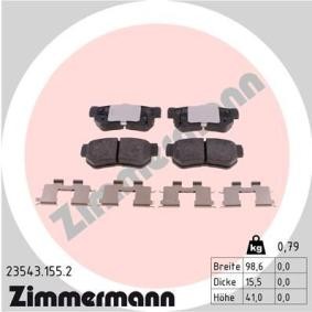 Køb Bremseklodser af ZIMMERMANN 23543.155.2 til den lave pris 392,89 DKK