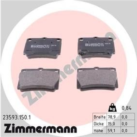 Comprar Juego de pastillas de freno de ZIMMERMANN 23593.150.1 a bajo precio de 33,53 €