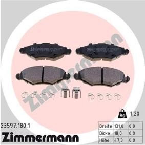 Comprar Juego de pastillas de freno de ZIMMERMANN 23597.180.1 a bajo precio de 34,27 €