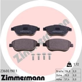 Comprar Juego de pastillas de freno de ZIMMERMANN 23600.190.1 a bajo precio de 38,31 €