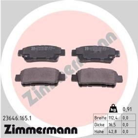 Comprar Juego de pastillas de freno de ZIMMERMANN 23646.165.1 a bajo precio de 31,39 €