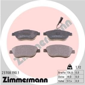 Comprar Juego de pastillas de freno de ZIMMERMANN 23708.190.1 a bajo precio de 43,81 €