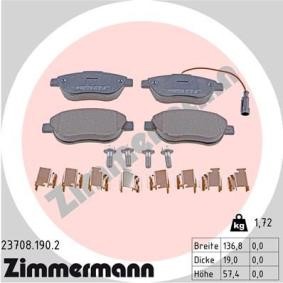 Comprar Juego de pastillas de freno de ZIMMERMANN 23708.190.2 a bajo precio de 48,46 €