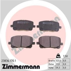 Comprar Juego de pastillas de freno de ZIMMERMANN 23836.170.1 a bajo precio de 39,93 €