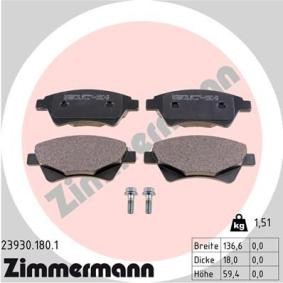 Comprar Juego de pastillas de freno de ZIMMERMANN 23930.180.1 a bajo precio de 38,65 €