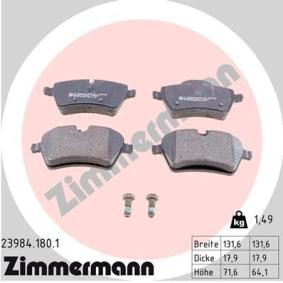 Köp Bromsbelägg av ZIMMERMANN 23984.180.1 till det låga priset 1010,33 kr