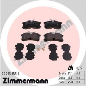 Comprar Juego de pastillas de freno de ZIMMERMANN 24013.155.1 a bajo precio de 41,08 €