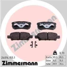 Comprar Juego de pastillas de freno de ZIMMERMANN 24014.155.1 a bajo precio de 34,27 €