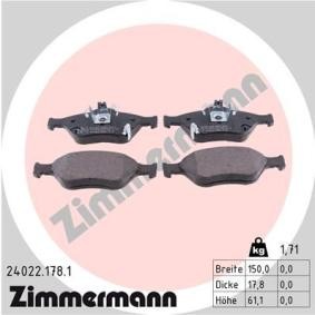 Comprar Juego de pastillas de freno de ZIMMERMANN 24022.178.1 a bajo precio de 48,69 €