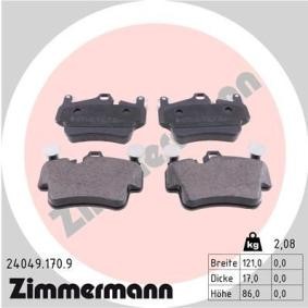 Köp Bromsbelägg av ZIMMERMANN 24049.170.9 till det låga priset 1496,31 kr