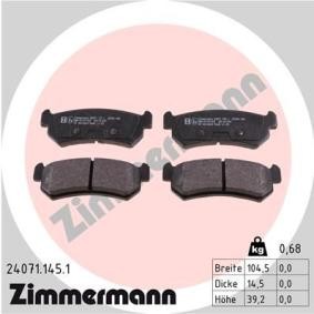 Comprar Juego de pastillas de freno de ZIMMERMANN 24071.145.1 a bajo precio de 36,44 €