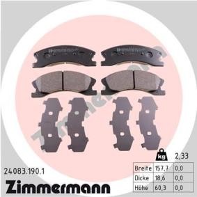 Comprar Juego de pastillas de freno de ZIMMERMANN 24083.190.1 a bajo precio de 304,97 €