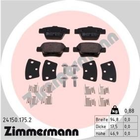 Comprar Juego de pastillas de freno de ZIMMERMANN 24150.175.2 a bajo precio de 45,29 €
