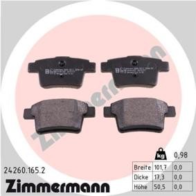 Comprar Juego de pastillas de freno de ZIMMERMANN 24260.165.2 a bajo precio de 41,20 €