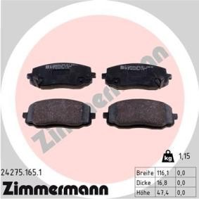 Köp Bromsbelägg av ZIMMERMANN 24275.165.1 till det låga priset 574,83 kr