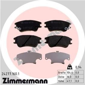 Köp Bromsbelägg av ZIMMERMANN 24277.160.1 till det låga priset 1183,85 kr