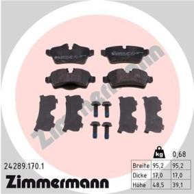 Köp Bromsbelägg av ZIMMERMANN 24289.170.1 till det låga priset 700,97 kr