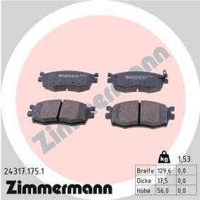 Comprar Juego de pastillas de freno de ZIMMERMANN 24317.175.1 a bajo precio de 51,05 €