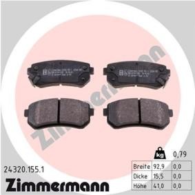 Comprar Juego de pastillas de freno de ZIMMERMANN 24320.155.1 a bajo precio de 39,93 €