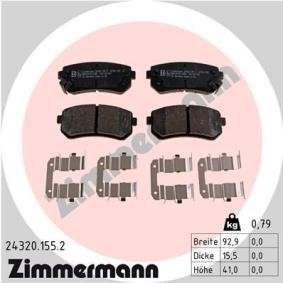 Comprar Juego de pastillas de freno de ZIMMERMANN 24320.155.2 a bajo precio de 46,25 €