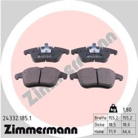Comprar Juego de pastillas de freno de ZIMMERMANN 24332.185.1 a bajo precio de 57,50 €