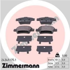 Comprar Juego de pastillas de freno de ZIMMERMANN 24349.175.1 a bajo precio de 32,38 €