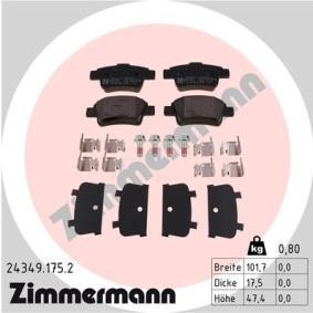 Köp Bromsbelägg av ZIMMERMANN 24349.175.2 till det låga priset 506,47 kr
