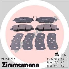 Køb Bremseklodser af ZIMMERMANN 24351.170.1 til den lave pris 727,88 DKK
