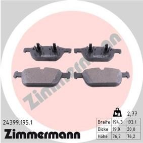 Comprar Juego de pastillas de freno de ZIMMERMANN 24399.195.1 a bajo precio de 96,81 €