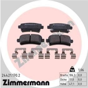Comprar Juego de pastillas de freno de ZIMMERMANN 24421.170.2 a bajo precio de 65,26 €