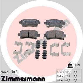 Comprar Juego de pastillas de freno de ZIMMERMANN 24421.170.3 a bajo precio de 66,71 €