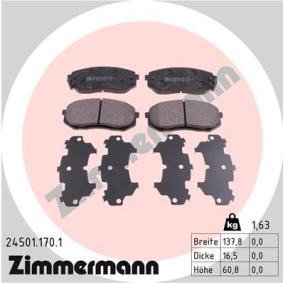 Köp Bromsbelägg av ZIMMERMANN 24501.170.1 till det låga priset 693,94 kr