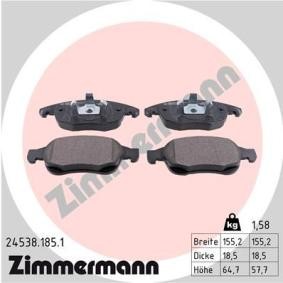 Køb Bremseklodser af ZIMMERMANN 24538.185.1 til den lave pris 449,08 DKK