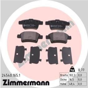 Comprar Juego de pastillas de freno de ZIMMERMANN 24540.165.1 a bajo precio de 43,81 €
