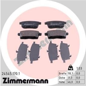 Köp Bromsbelägg av ZIMMERMANN 24545.170.1 till det låga priset 603,80 kr