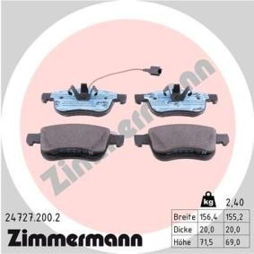 Comprar Juego de pastillas de freno de ZIMMERMANN 24727.200.2 a bajo precio de 77,57 €