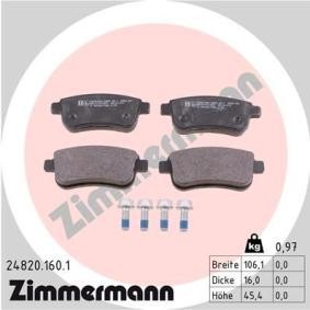 Comprar Juego de pastillas de freno de ZIMMERMANN 24820.160.1 a bajo precio de 37,86 €