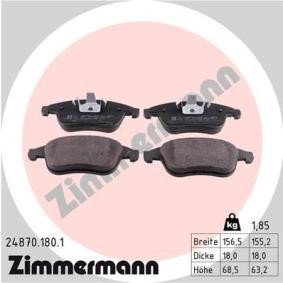 Comprar Juego de pastillas de freno de ZIMMERMANN 24870.180.1 a bajo precio de 63,93 €