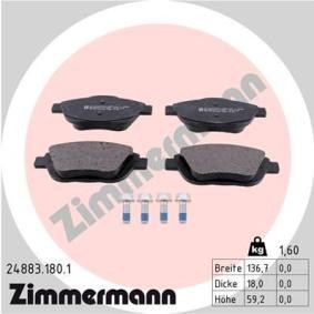 Comprar Juego de pastillas de freno de ZIMMERMANN 24883.180.1 a bajo precio de 67,37 €