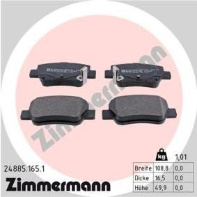 Comprar Juego de pastillas de freno de ZIMMERMANN 24885.165.1 a bajo precio de 57,76 €