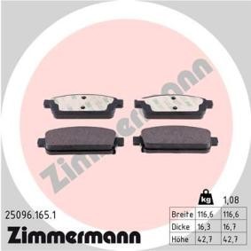 Comprar Juego de pastillas de freno de ZIMMERMANN 25096.165.1 a bajo precio de 48,79 €