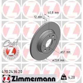Comprar Disco de freno de ZIMMERMANN 470.2436.20 a bajo precio de 41,86 €