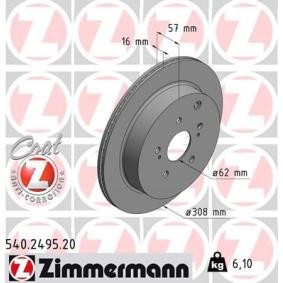 Comprar Disco de freno de ZIMMERMANN 540.2495.20 a bajo precio de 57,01 €
