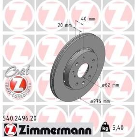 Comprar Disco de freno de ZIMMERMANN 540.2496.20 a bajo precio de 59,75 €