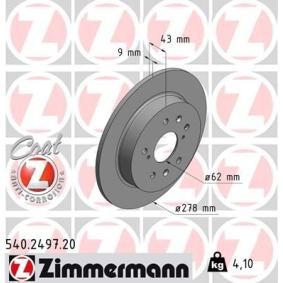 Comprar Disco de freno de ZIMMERMANN 540.2497.20 a bajo precio de 41,34 €