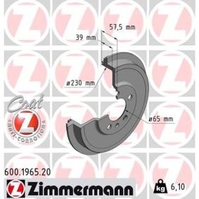 Comprar Tambor de freno de ZIMMERMANN 600.1965.20 a bajo precio de 49,00 €