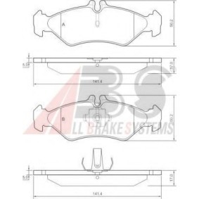 Acquista Kit pastiglie freni da A.B.S. 36902 OE a buon mercato per soli 34,11 €