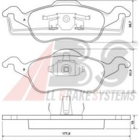 Achetez des Plaquettes de frein A.B.S. 37100 OE à prix pour 42,27 €